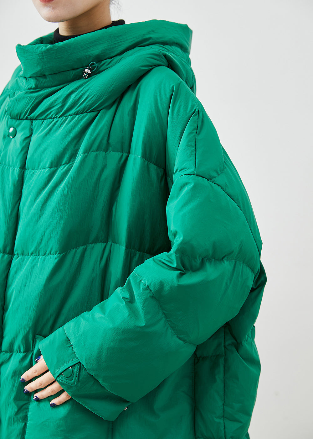 Elegant Green Oversized Thick Duck Down Canada Goose Jacket Winter Ada Fashion