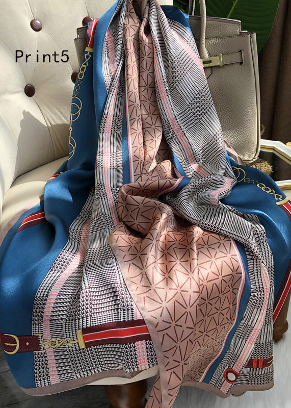 Elegant Print Spring And Autumn Silk Scarf Ada Fashion