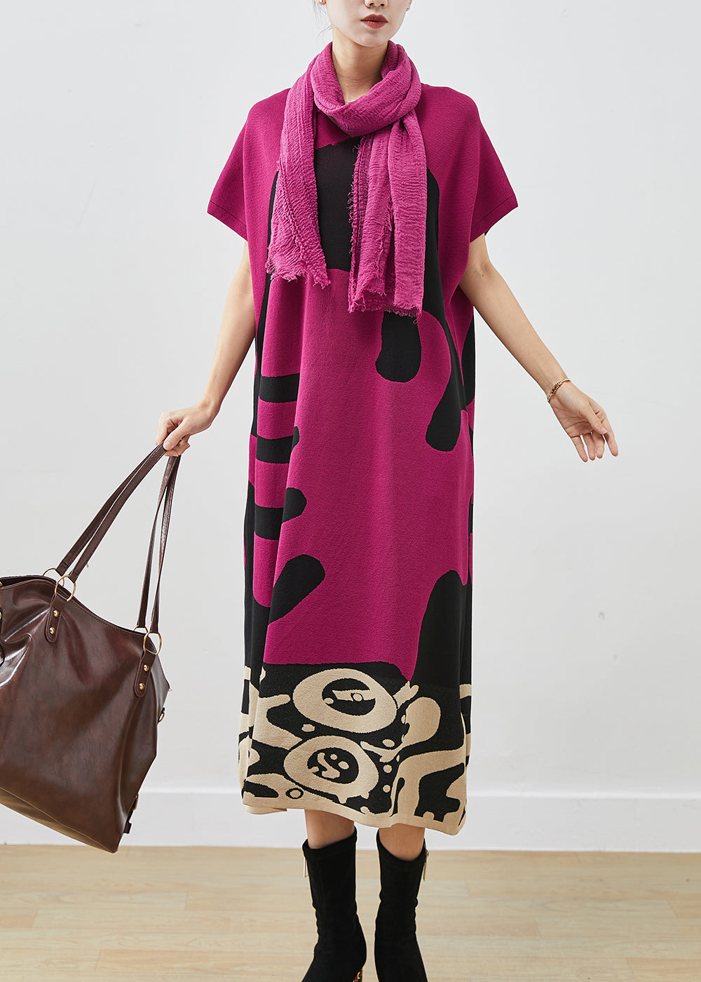 Elegant Rose V Neck Print Cotton Maxi Dress Short Sleeve Ada Fashion