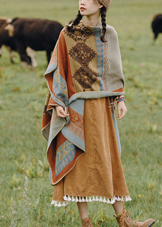 Ethnic Style Shawl For Autumn And Winter Warmth Imitation Cashmere Ada Fashion