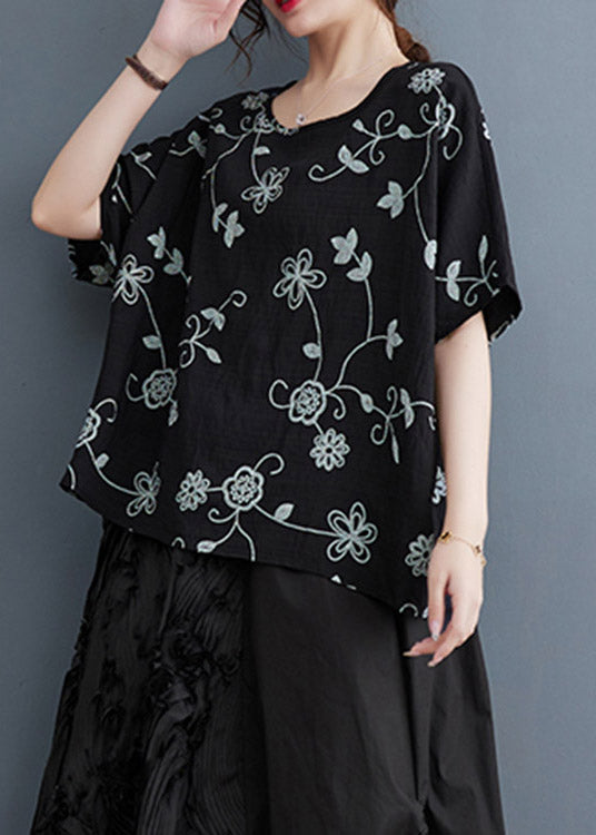 Fashion Black Print Cozy Top Summer LY3937 - fabuloryshop