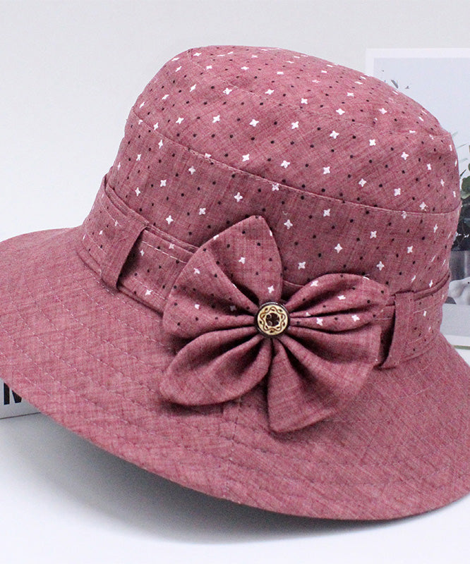 Fashion Blue Print Patchwork Bow Bucket Hat LY529