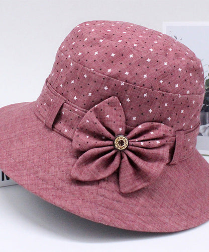 Fashion Blue Print Patchwork Bow Bucket Hat LY529 - fabuloryshop