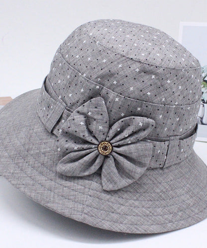 Fashion Blue Print Patchwork Bow Bucket Hat LY529 - fabuloryshop