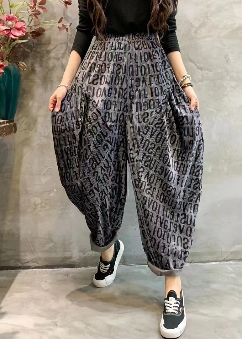 Fashion Leopard Print Draping High Waist Wide Leg Pants TQ1060 - fabuloryshop