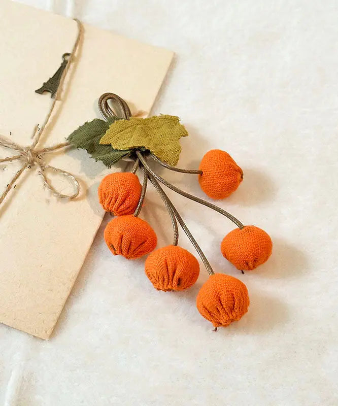 Fashion Orange Fabric Art Fruit Brooches Ada Fashion