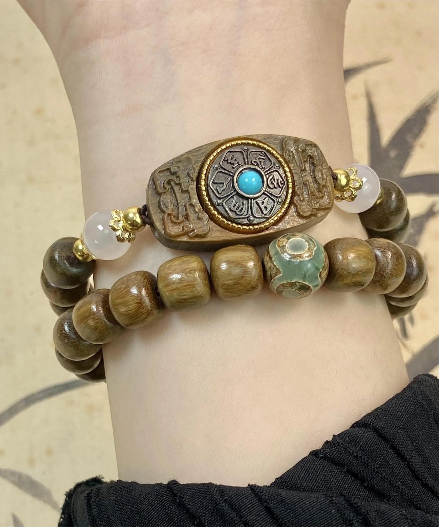 Fine Brown Turquoise Sandalwood Chain Bracelet Ada Fashion