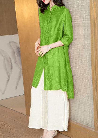 Apple Green Silk Two Piece Set Women Clothing LY2771 - fabuloryshop