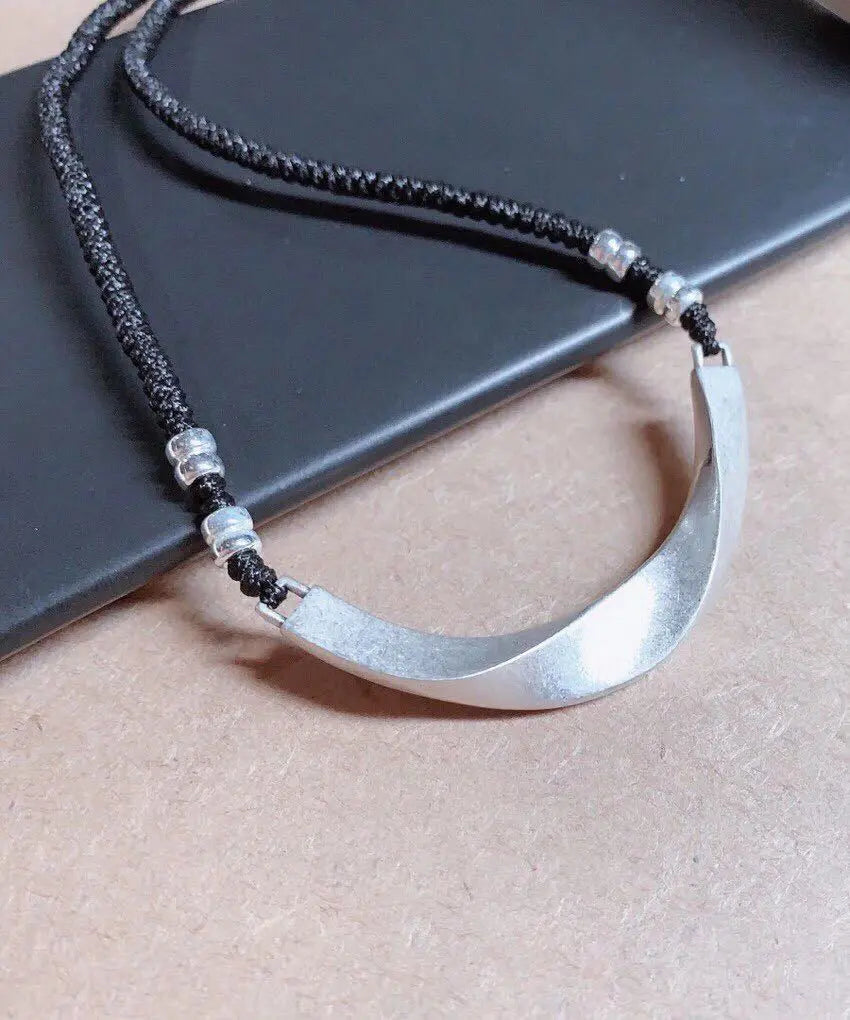 Handmade Black Sterling Silver Cable Necklace Ada Fashion