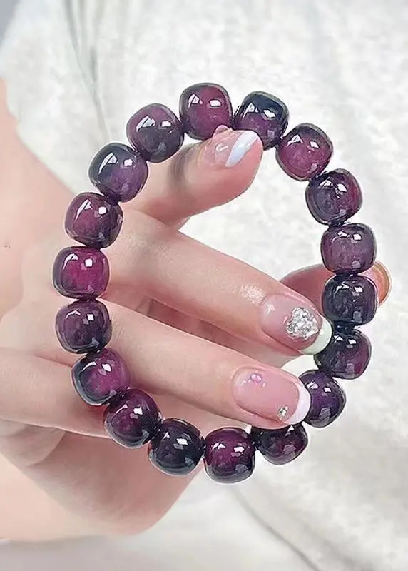 Handmade Purple Ball Bodhi Bracelet Ada Fashion