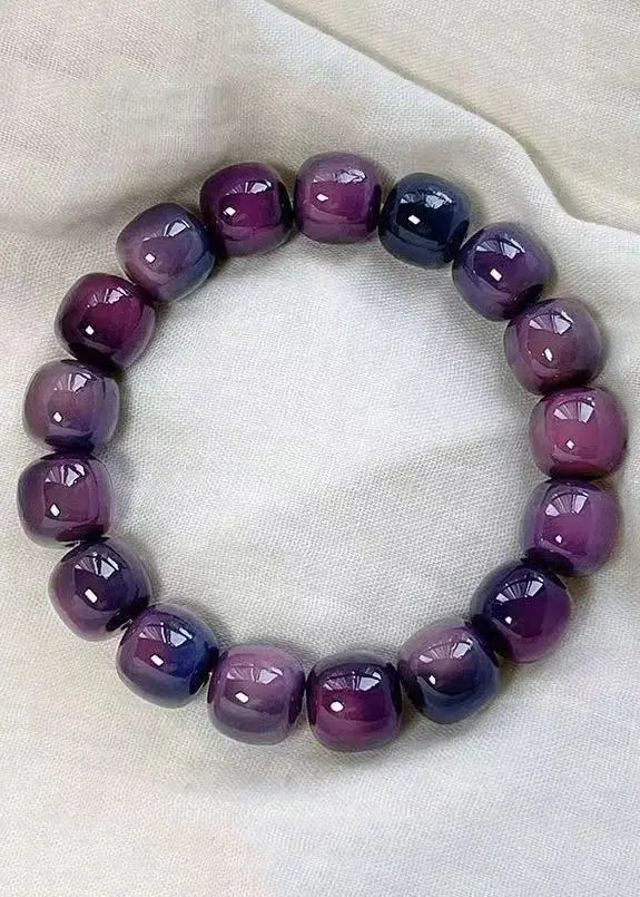 Handmade Purple Ball Bodhi Bracelet Ada Fashion
