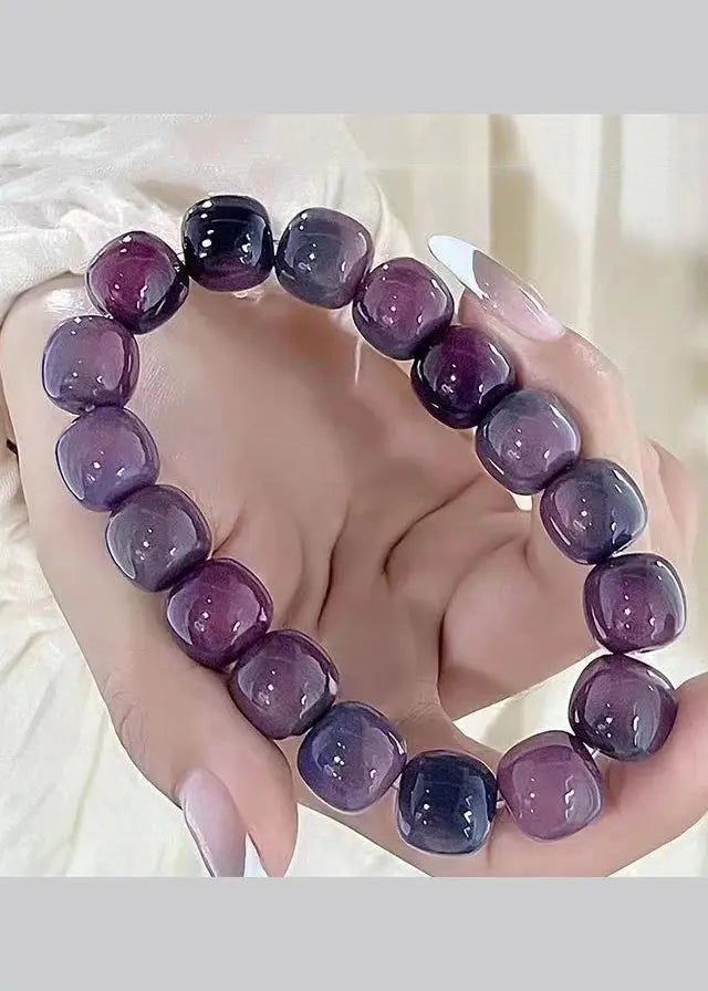 Handmade Purple Ball Bodhi Bracelet Ada Fashion