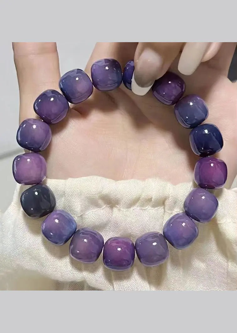Handmade Purple Ball Bodhi Bracelet Ada Fashion
