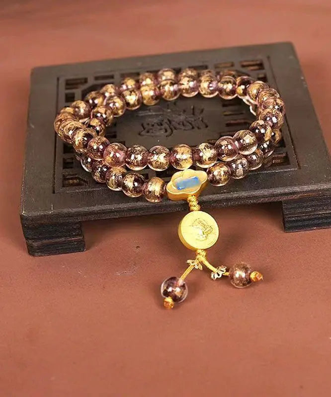 Handmade Red Coloured Glaze Buddha Beads Charm Bracelet Ada Fashion