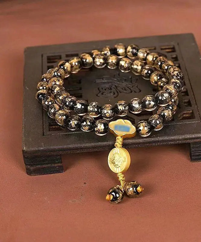 Handmade Red Coloured Glaze Buddha Beads Charm Bracelet Ada Fashion