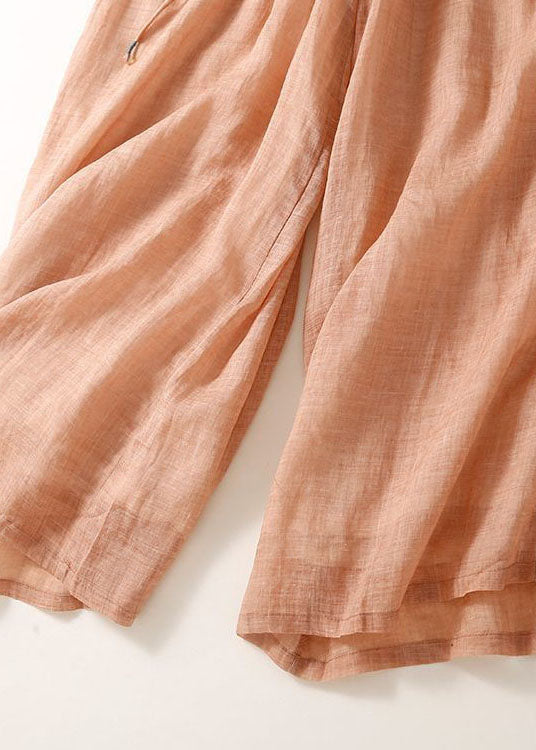 Italian Green Tasseled Patchwork Linen Wide Leg Pants Summer Ada Fashion