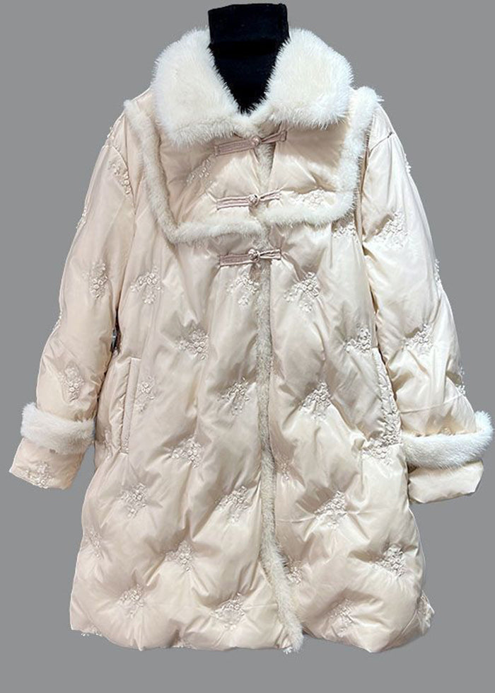 Italian Yellow Mink Hair Patchwork Duck Down Down Coat Winter Ada Fashion