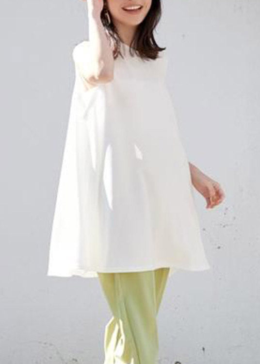 Loose White O-Neck Cotton T Shirt Summer LY1971 - fabuloryshop