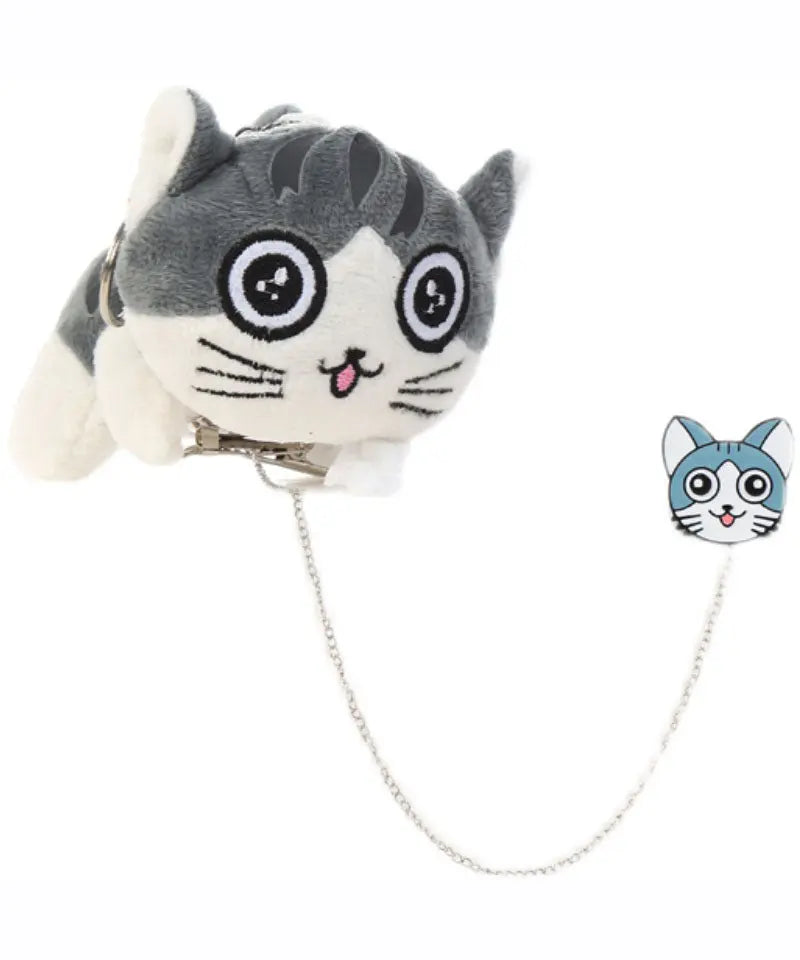 Lovely Light Grey Alloy Chain Smiling Face Little Cats Brooches Ada Fashion