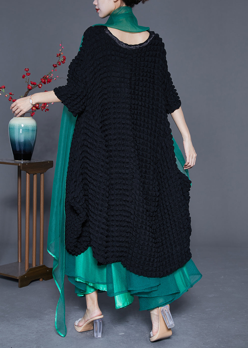 Modern Oversized Jacquard Silk Three Pieces Set Summer LY4833 - fabuloryshop