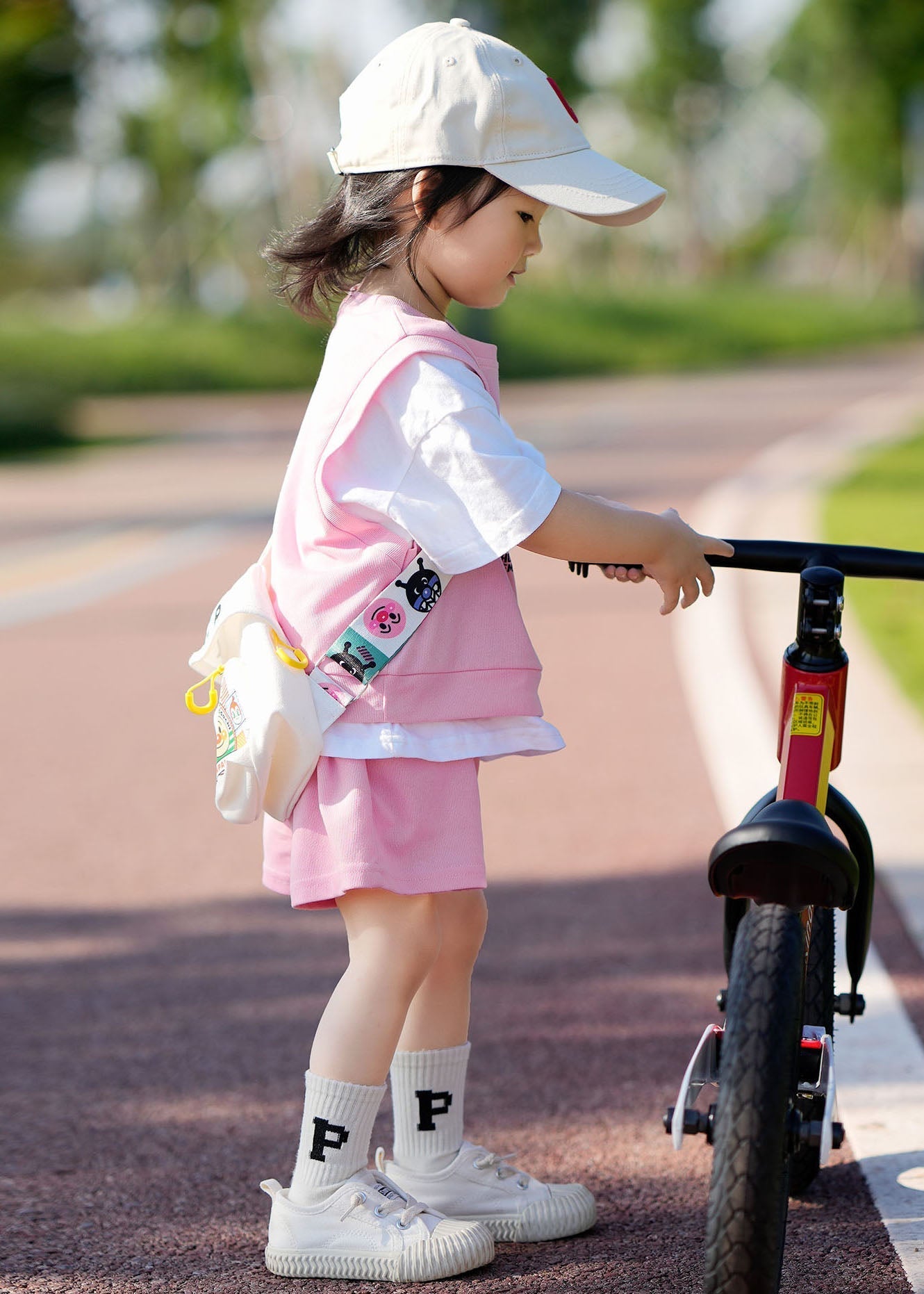 Modern Pink O Neck Patchwork Cotton Baby Girls Sport Suit Two Pieces Summer LY5474 - fabuloryshop