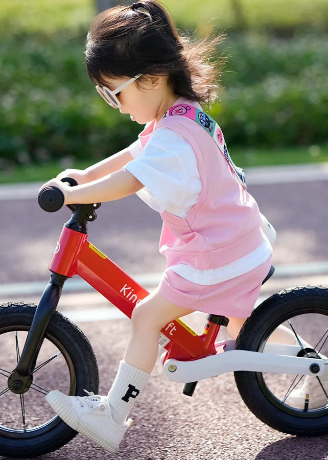 Modern Pink O Neck Patchwork Cotton Baby Girls Sport Suit Two Pieces Summer LY5474 - fabuloryshop
