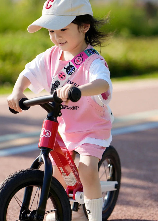 Modern Pink O Neck Patchwork Cotton Baby Girls Sport Suit Two Pieces Summer LY5474 - fabuloryshop