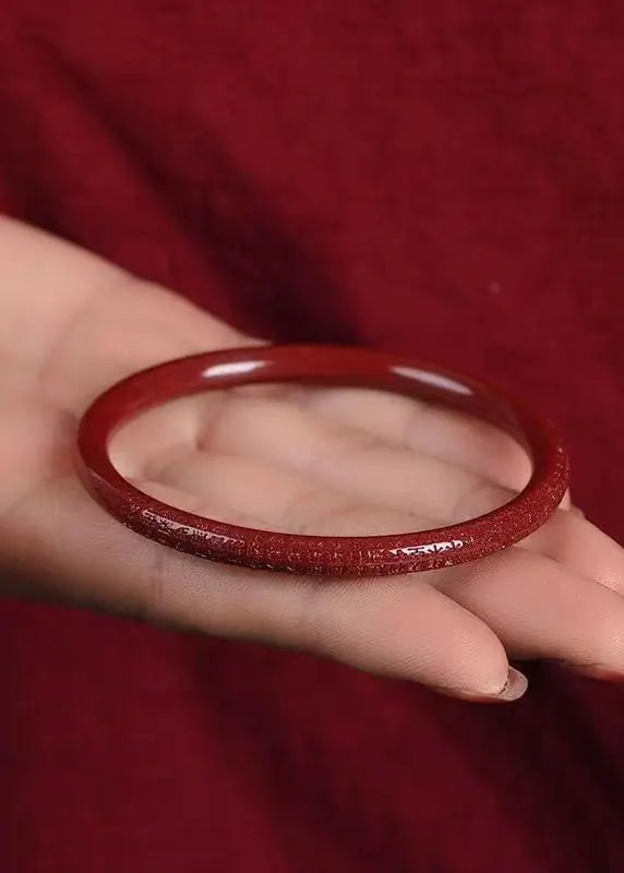 Natural Cinnabar Heart Sutra Bracelet Ada Fashion