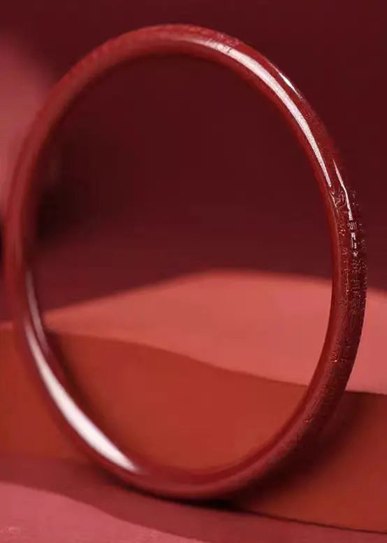 Natural Cinnabar Heart Sutra Bracelet Ada Fashion