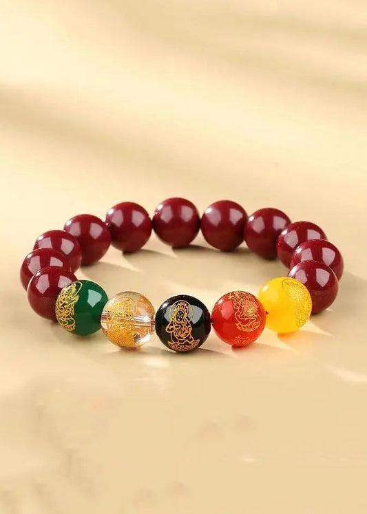 Natural Cinnabar Wealth Attracting Bracelet Ada Fashion