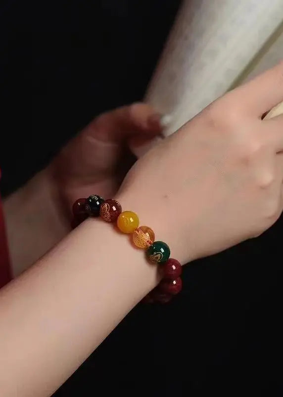 Natural Cinnabar Wealth Attracting Bracelet Ada Fashion