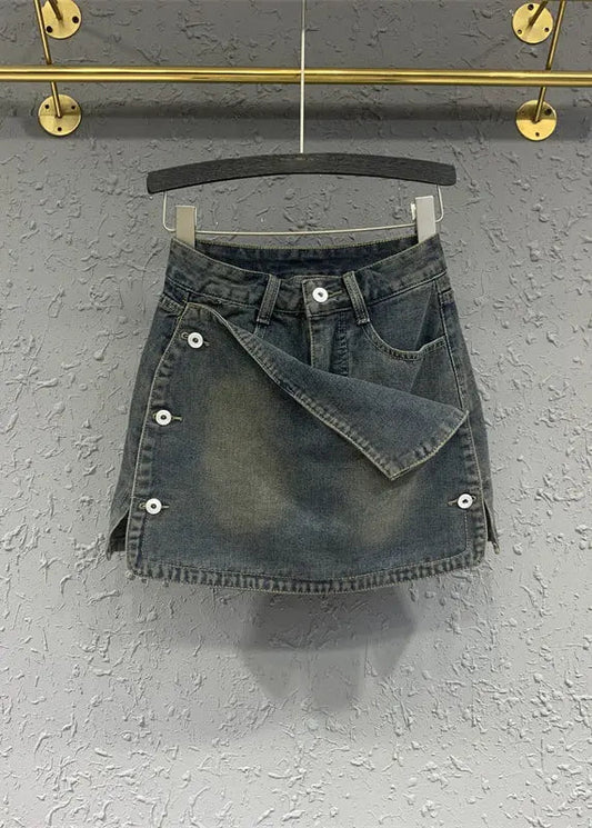 New Blue Sexy High Waist Denim Short Skirt Autumn Ada Fashion