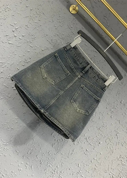 New Blue Sexy High Waist Denim Short Skirt Autumn Ada Fashion