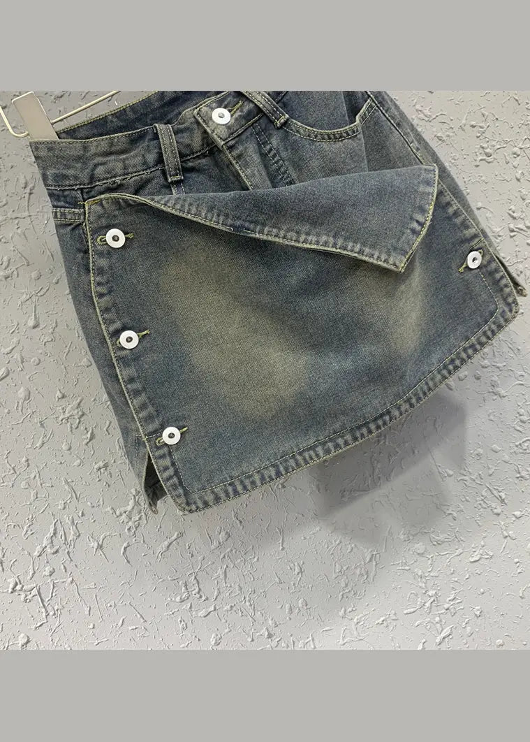 New Blue Sexy High Waist Denim Short Skirt Autumn Ada Fashion