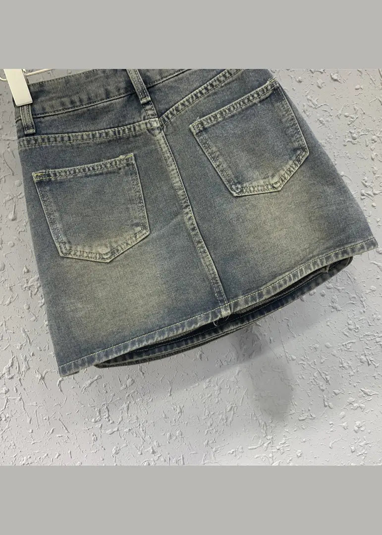 New Blue Sexy High Waist Denim Short Skirt Autumn Ada Fashion