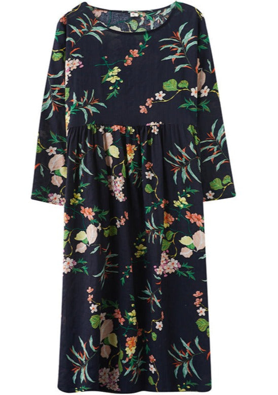 Plus Size Casual Floral Print Summer Dress LY3975 - fabuloryshop