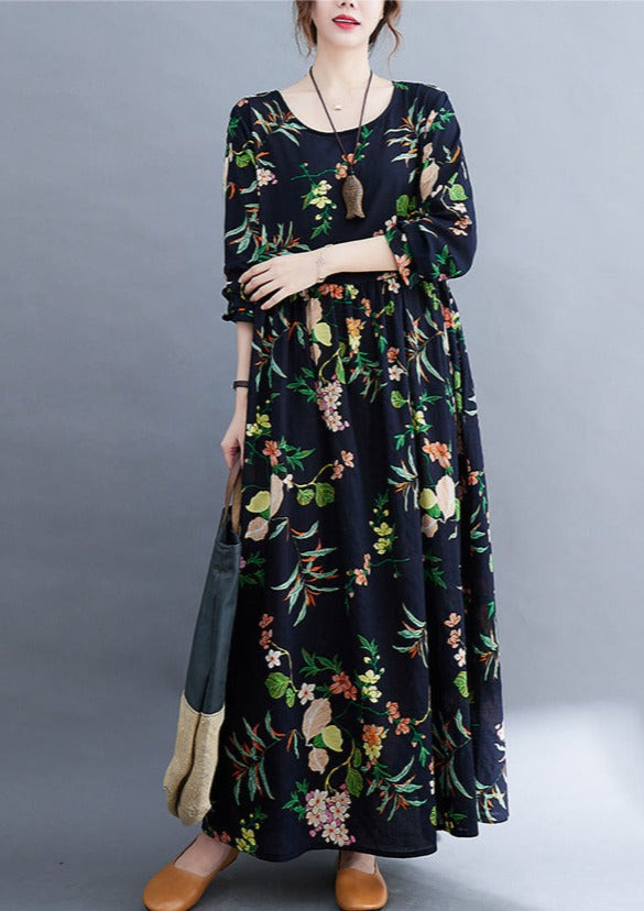 Plus Size Casual Floral Print Summer Dress LY3975 - fabuloryshop