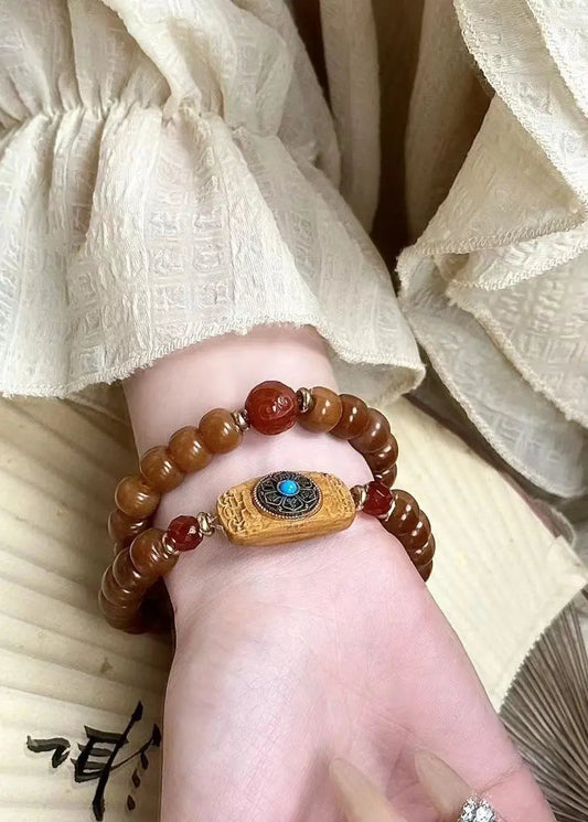 Original Design Natural Caramel Bodhi Root Bracelet Ada Fashion