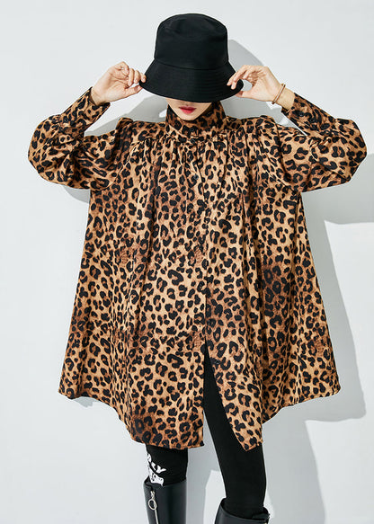 Original Design Oversized Leopard Print Blouses Spring LY0820 - fabuloryshop