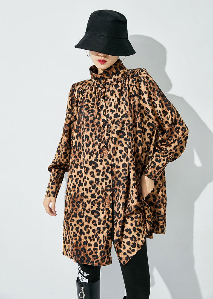 Original Design Oversized Leopard Print Blouses Spring LY0820 - fabuloryshop