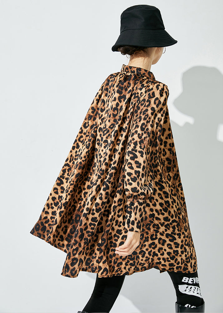 Original Design Oversized Leopard Print Blouses Spring LY0820 - fabuloryshop