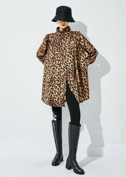 Original Design Oversized Leopard Print Blouses Spring LY0820 - fabuloryshop