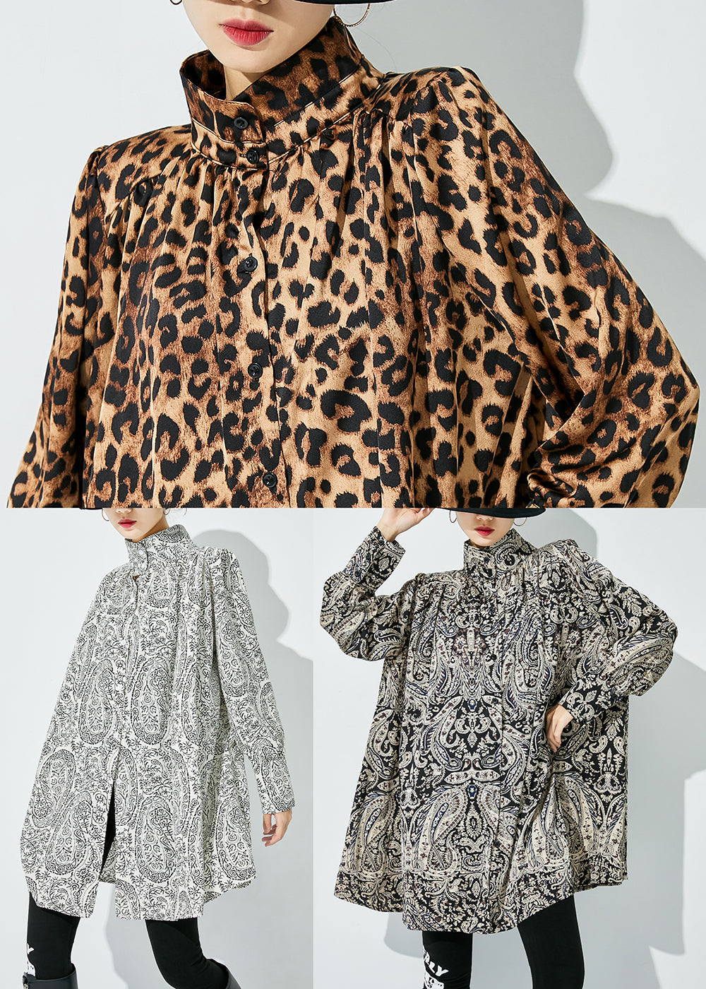 Original Design Oversized Leopard Print Blouses Spring LY0820 - fabuloryshop