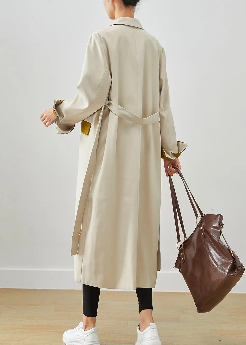 Original Design White Oversized Patchwork Cotton Fake Two Piece Coat Fall Ada Fashion