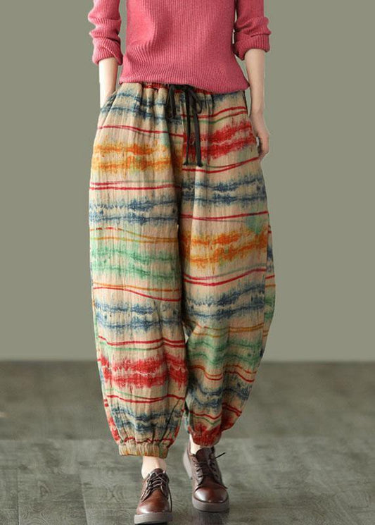 Beautiful Sunset Print Fall Linen Harem Pants - fabuloryshop