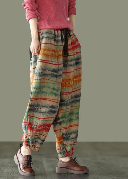 Beautiful Sunset Print Fall Linen Harem Pants - fabuloryshop