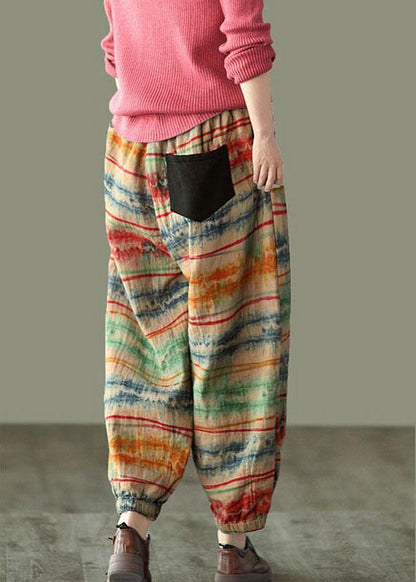 Beautiful Sunset Print Fall Linen Harem Pants - fabuloryshop