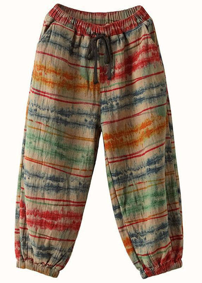 Beautiful Sunset Print Fall Linen Harem Pants - fabuloryshop