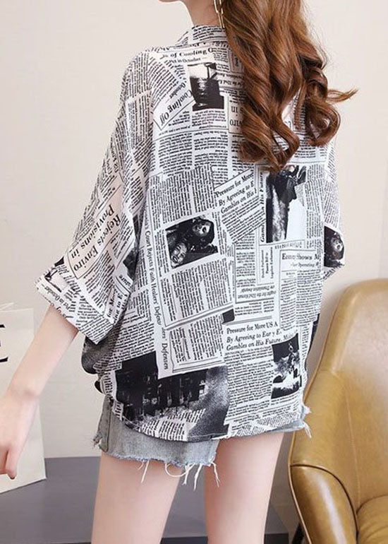 Simple Graphic Peter Pan Collar Chiffon Blouse Tops Spring LY4608 - fabuloryshop