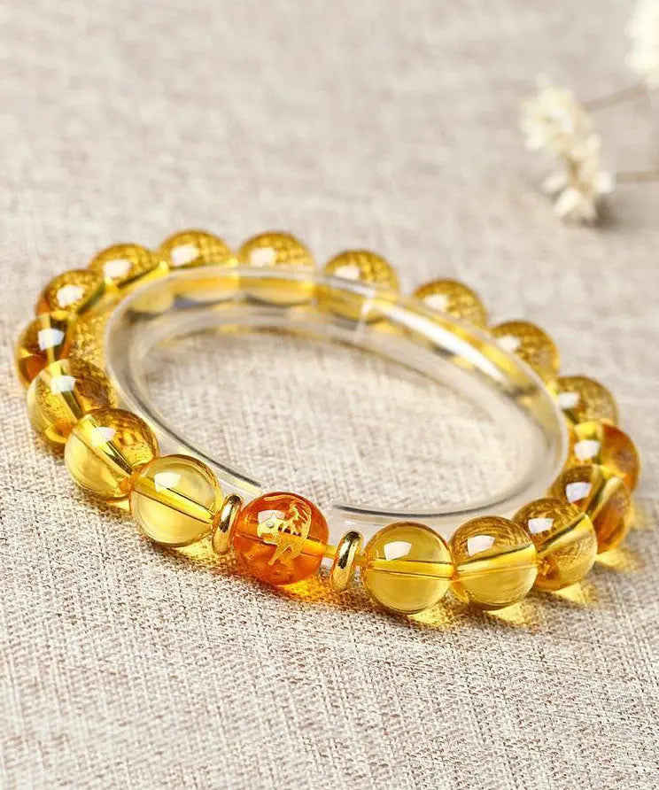 Skinny Yellow Crystal The Twelve Chinese Zodiac Signs Bracelet Ada Fashion